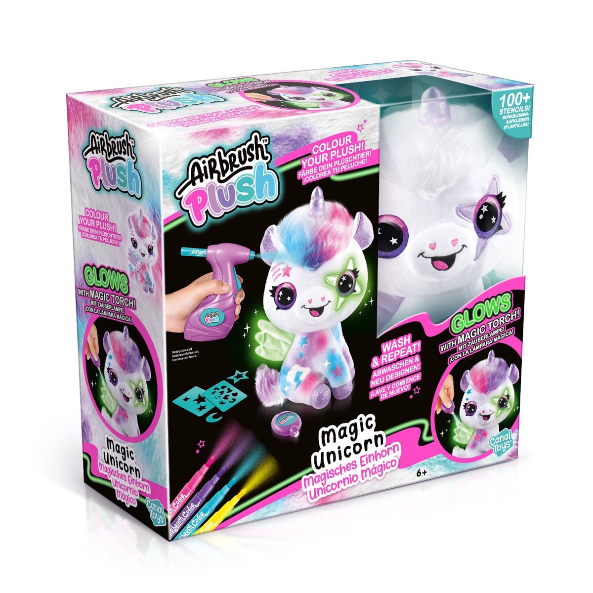Airbrush Plush Magic Glow Unicorn