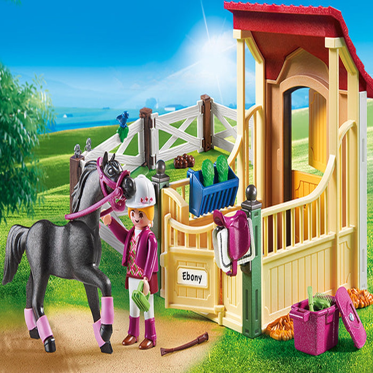PLAYMOBIL Horse Farm - Horse Stable with Araber