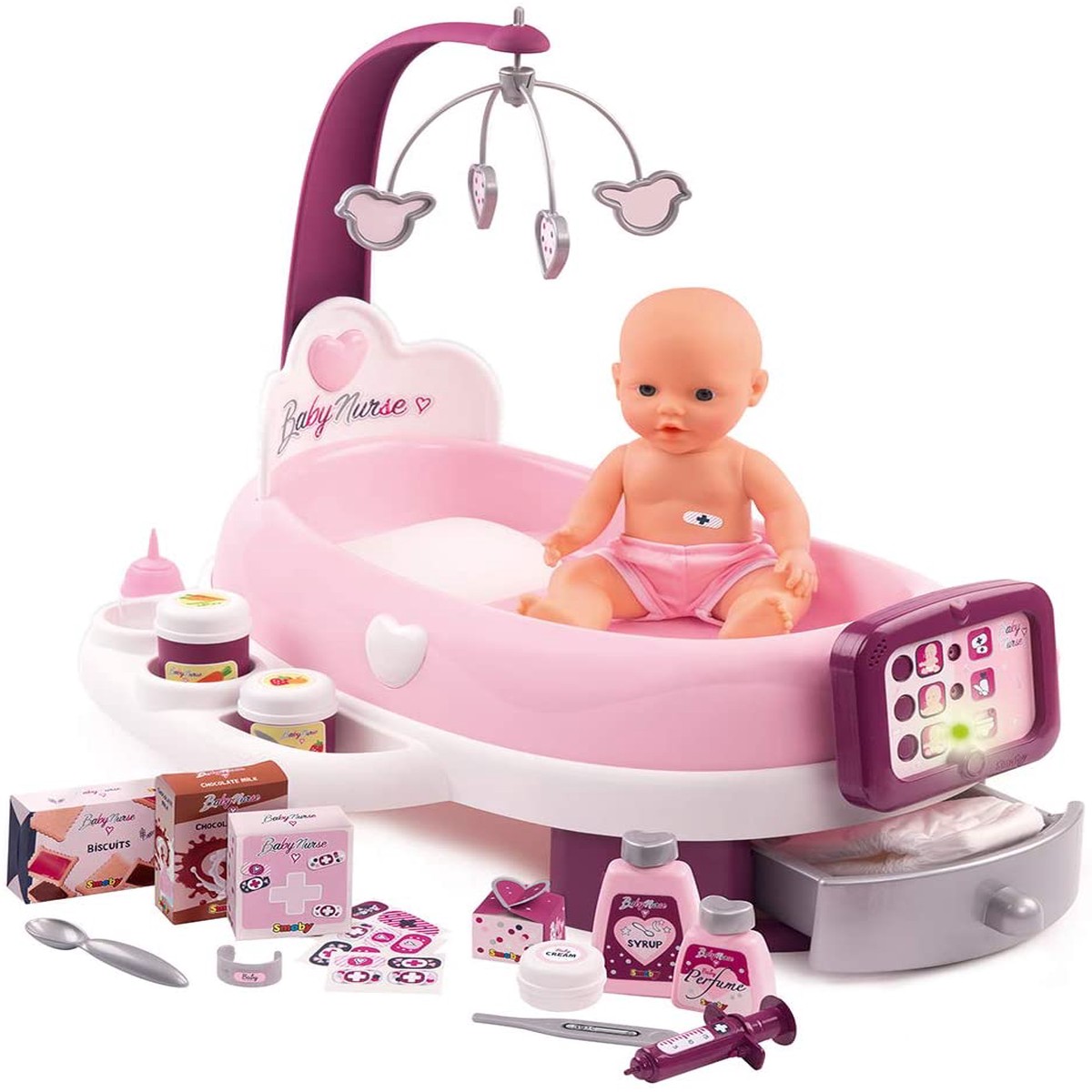 Smoby Baby Nurse Electronic Nursery Pink