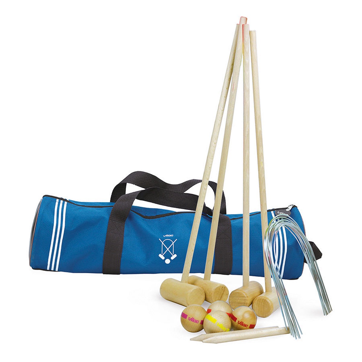 Vilac 4084B 4 Players Junior Croquet Set with Bag