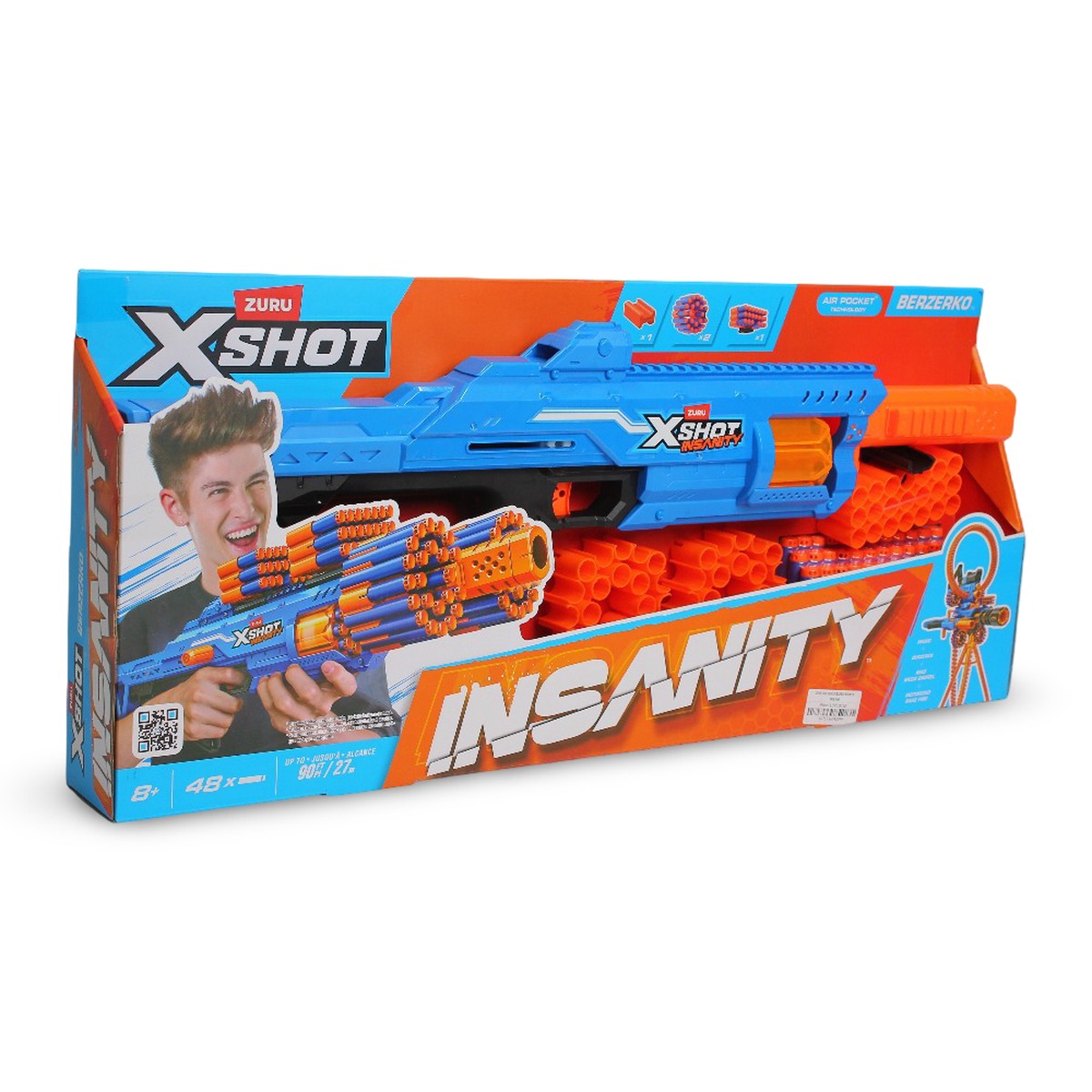 Zuru XShot Insanity Berzerko Blaster Gun with 48 Darts