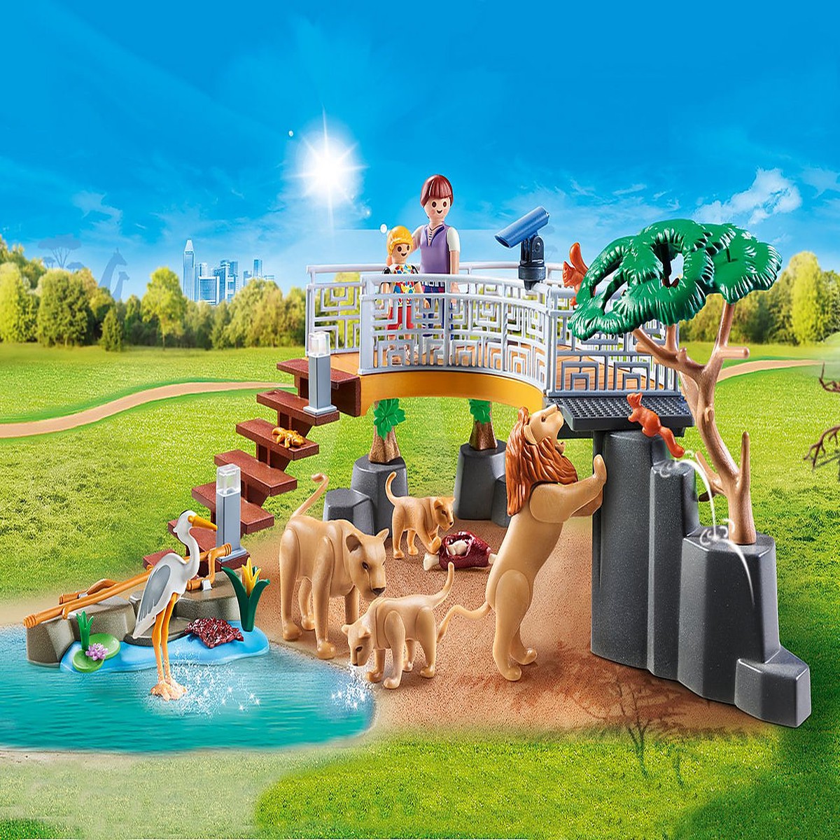 PLAYMOBIL 70343 Adventure Zoo-Outdoor Lion Enclosure