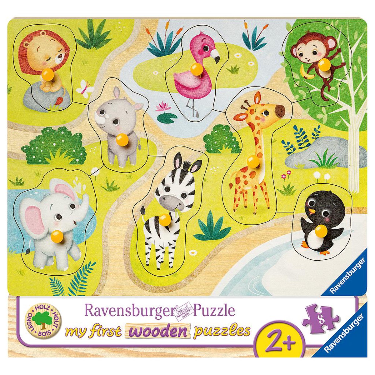 Ravensburger 036875 Wooden 8 Pieces Zoo animals