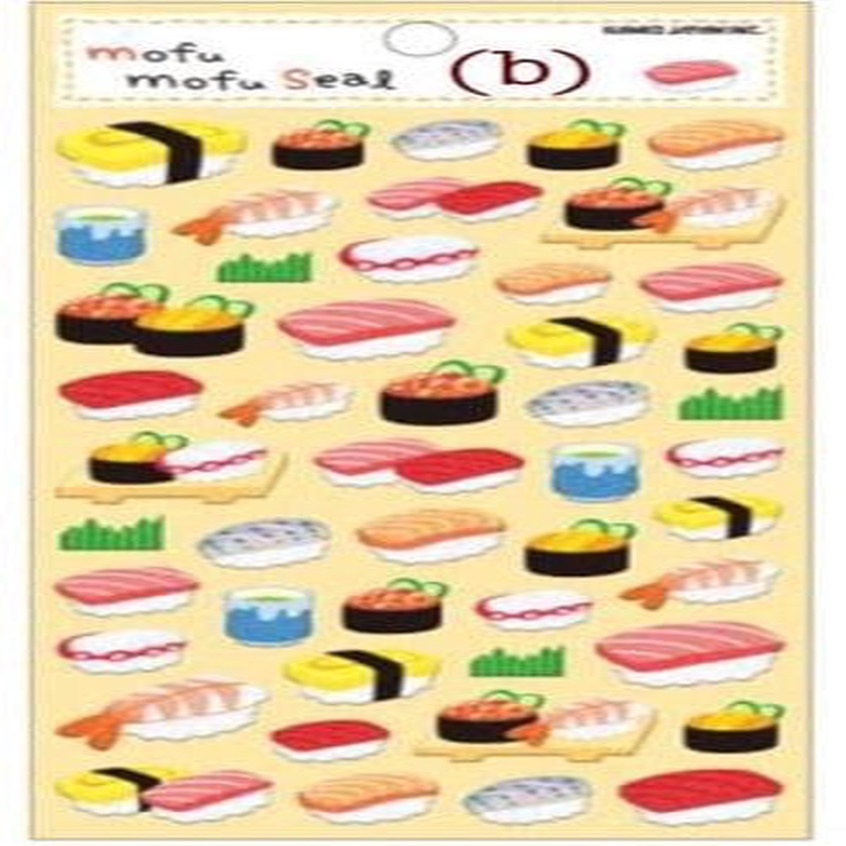 Kamio Mofu Mofu Seal Sushi Fuzzy Stickers