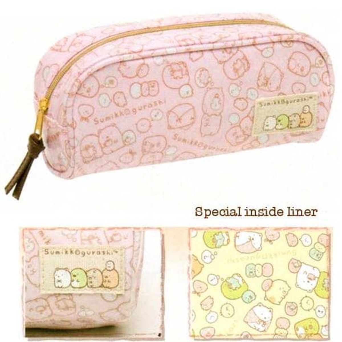 San-X Sumikko Gurashi Things in the Corner 7 Pink Pen Pouch