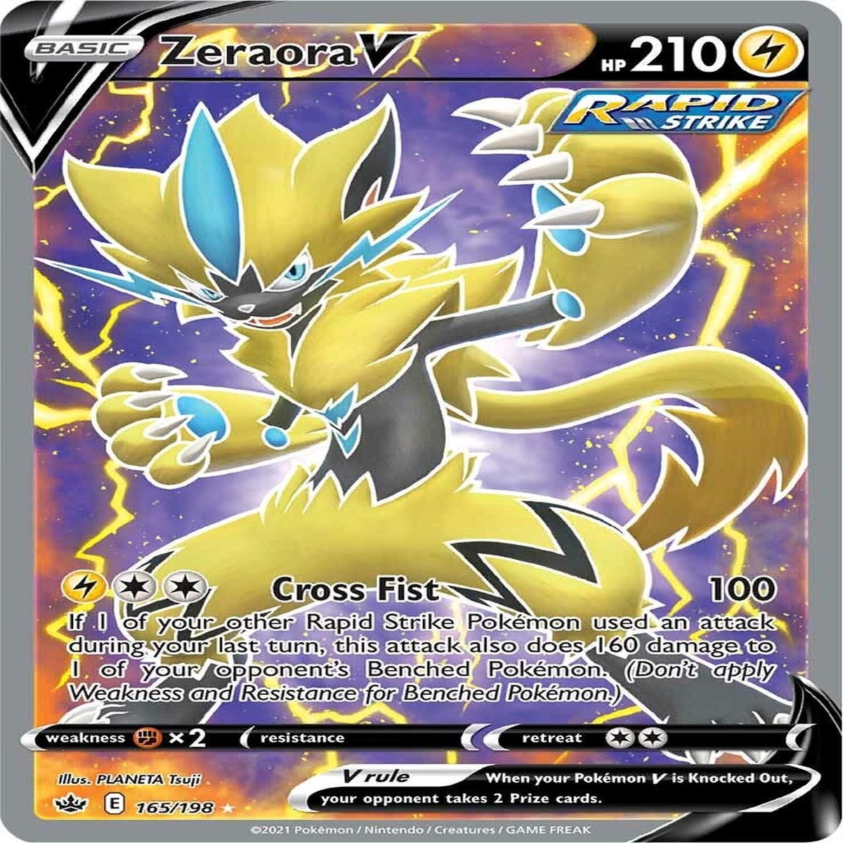 Zeraora V (Full Art) SWSH06 - 165198