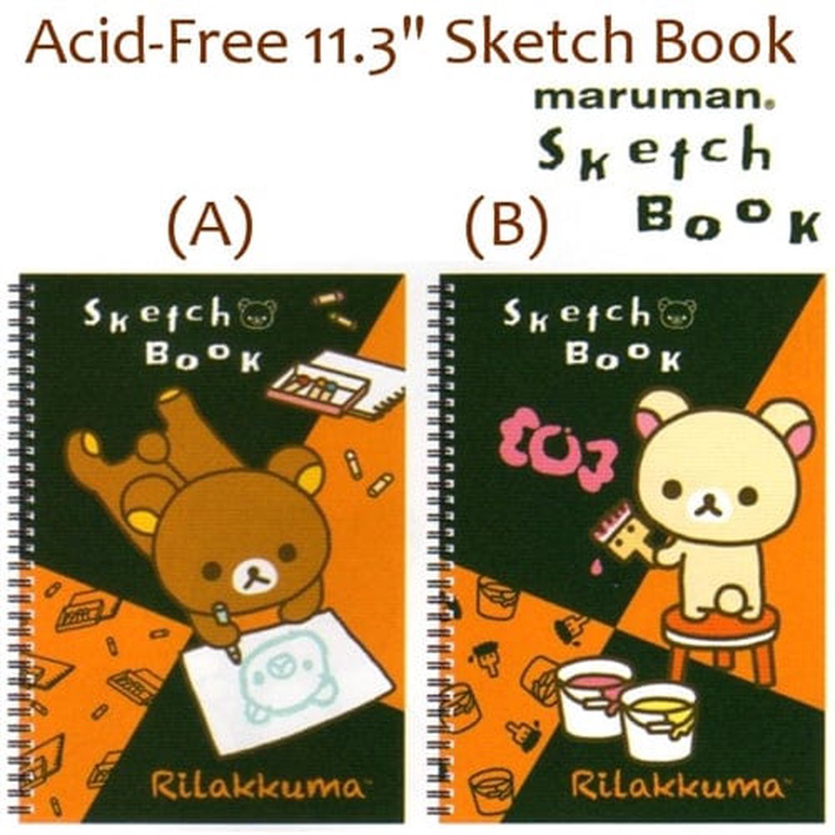 San-X Rilakkuma Maruman Art Sketch Book Relax Bear