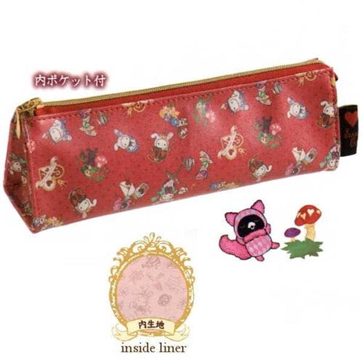 San-X Sentimental Circus Queen of Hearts 75 Pleather Pen Pouch