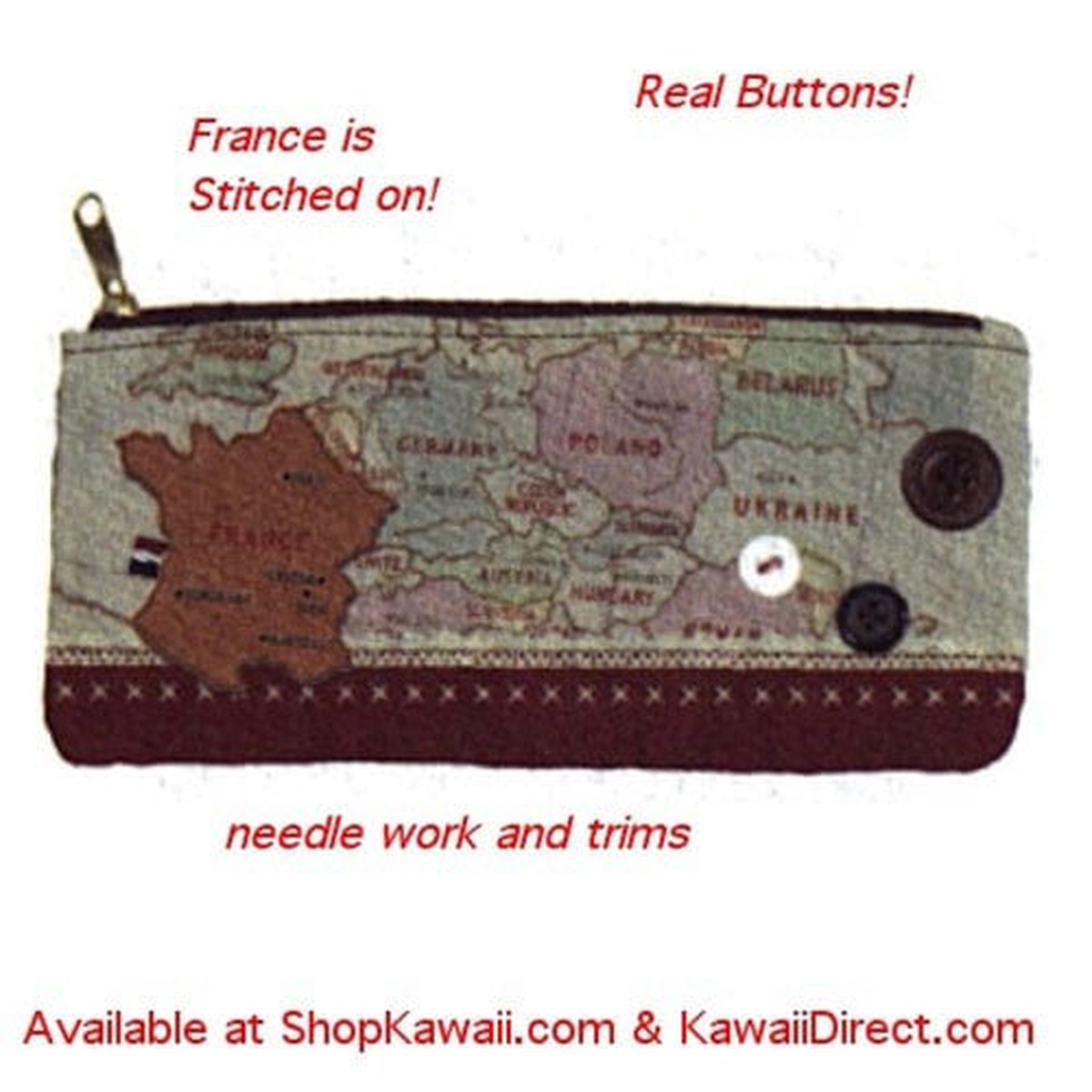 Q-Lia France and Europe Pen Make-up Pouch