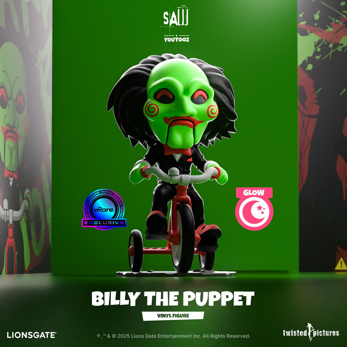 Youtooz Saw - Billy the Puppet (GLOW) vRare Exclusive LE 1000