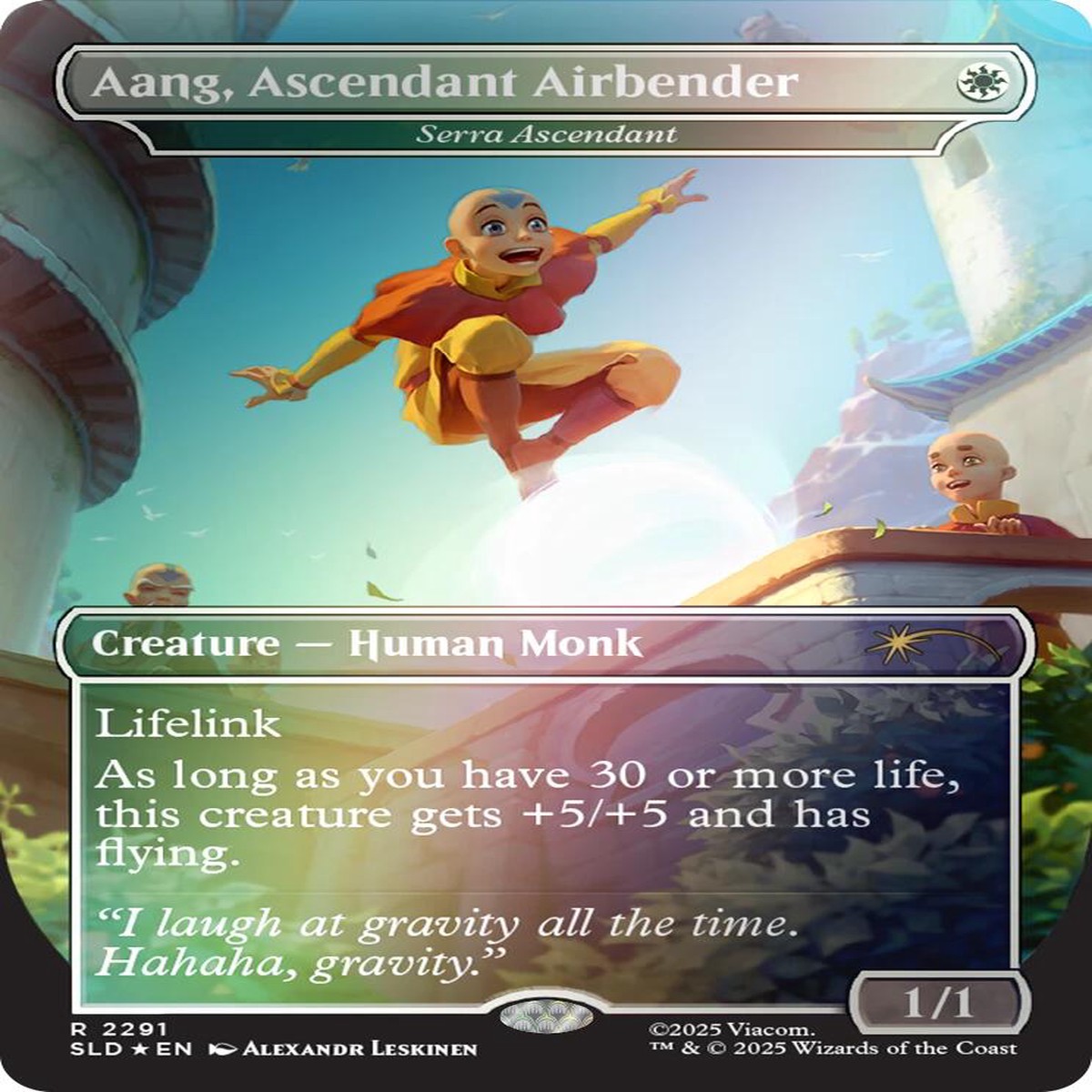 Aang Ascendant Airbender - Serra Ascendant (Rainbow Foil) SLD - 2291