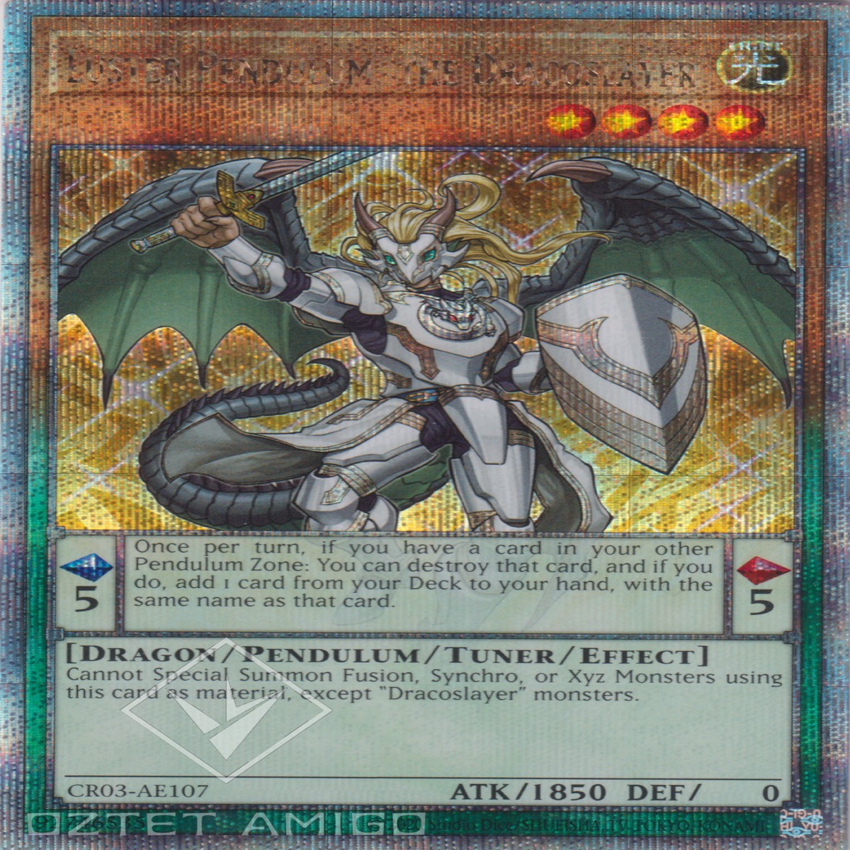 P P Luster Pendulum the Dracoslayer