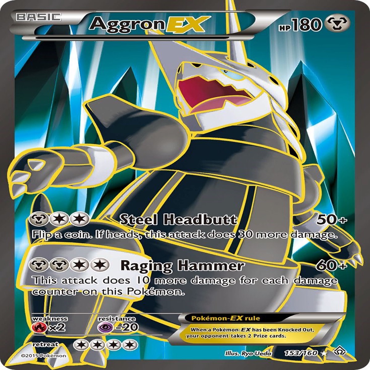 Aggron EX (153 Full Art) PRC - 153160