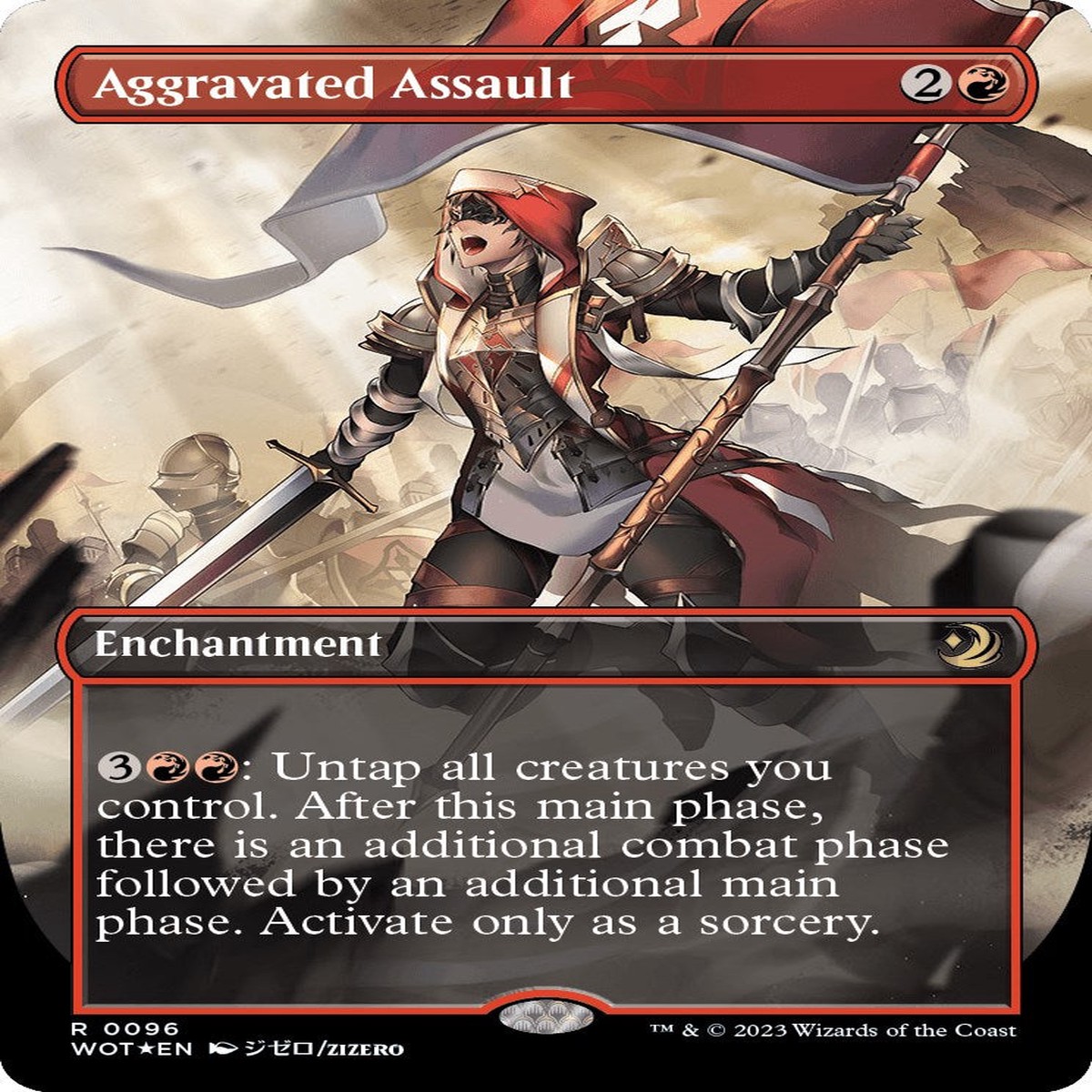 Aggravated Assault (Anime Borderless) (Confetti Foil) WOT - 96