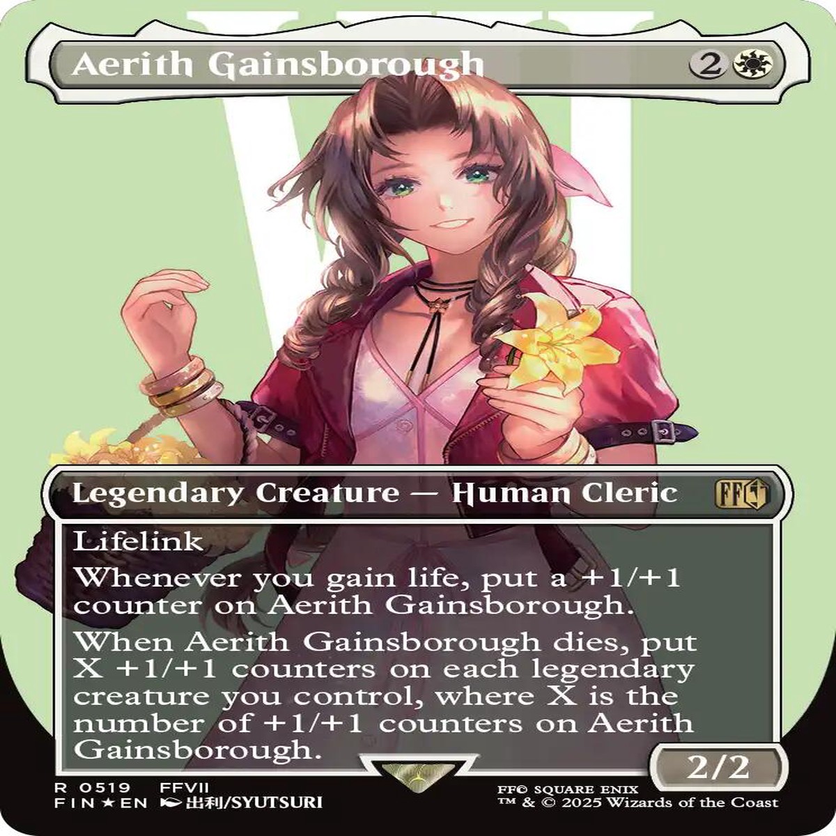 Aerith Gainsborough (Borderless) (Surge Foil) FIN - 519