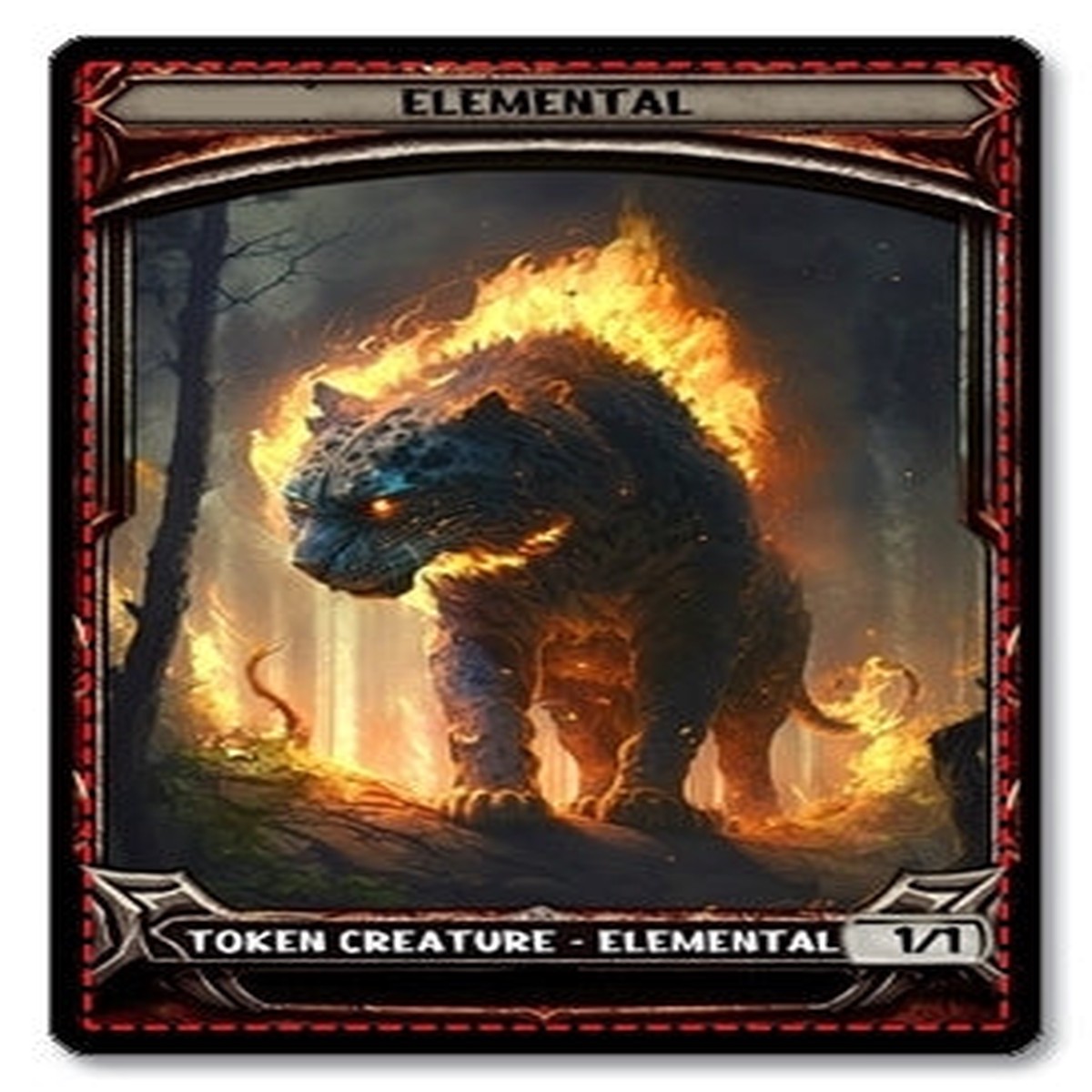 Elemental Token 11 - E4 Custom Foil Token