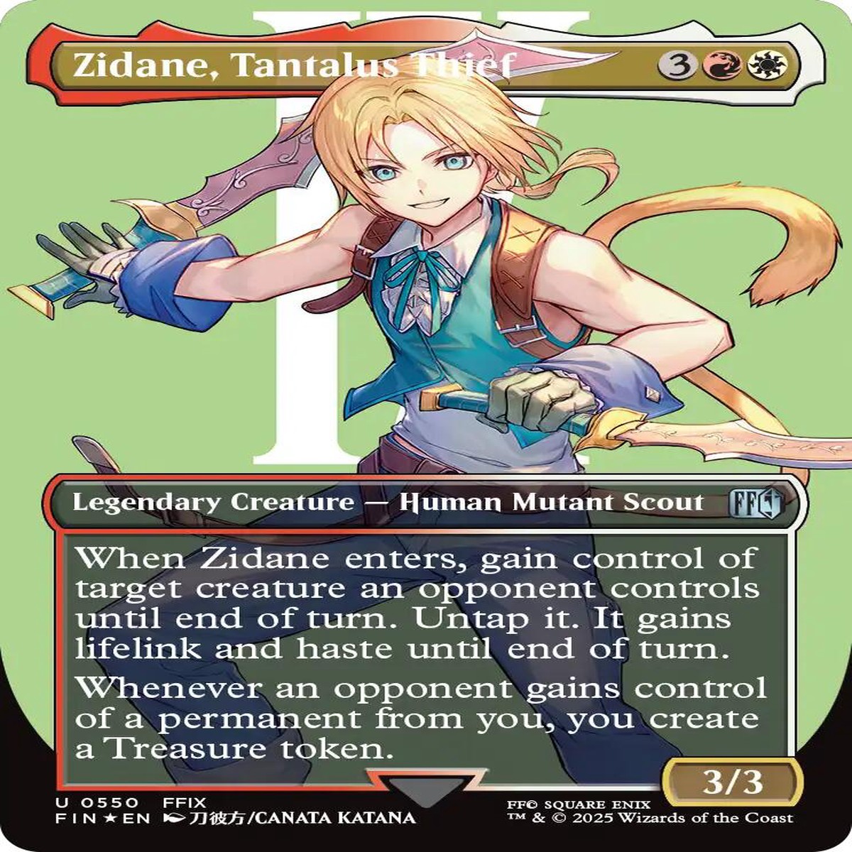 Zidane Tantalus Thief (Borderless) (Surge Foil) FIN - 550