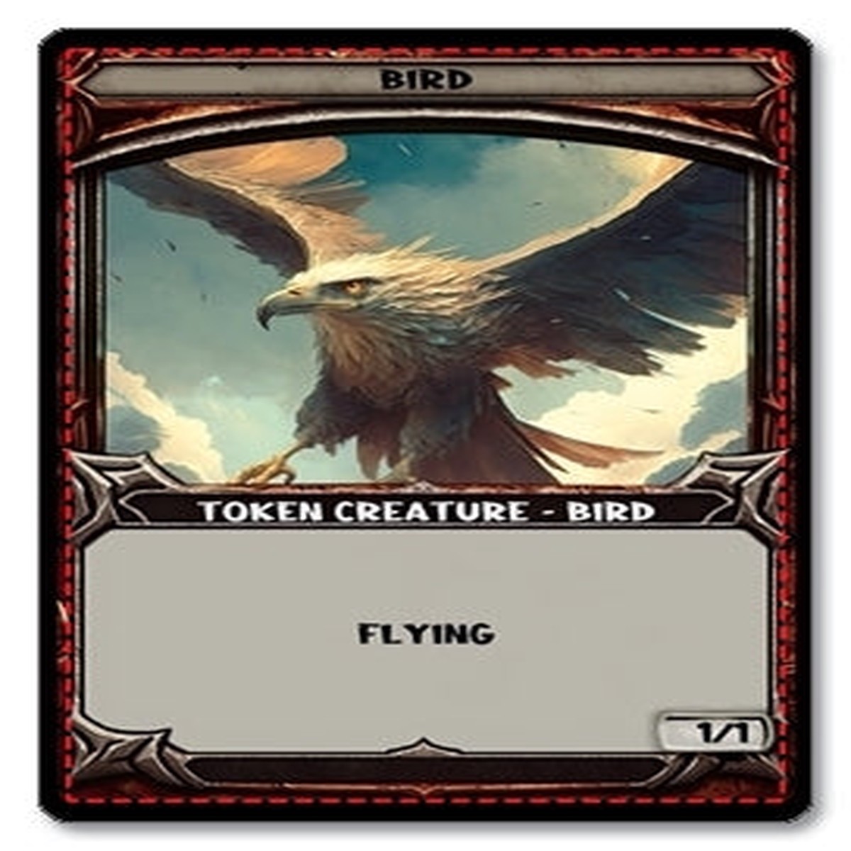 Bird Token 11 Flying - E4 Custom Foil Token