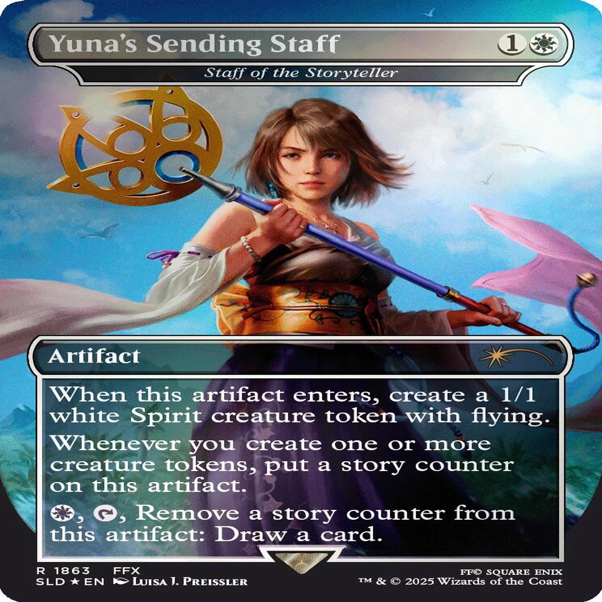 Yunas Sending Staff - Staff of the Storyteller (Rainbow Foil) SLD - 1863